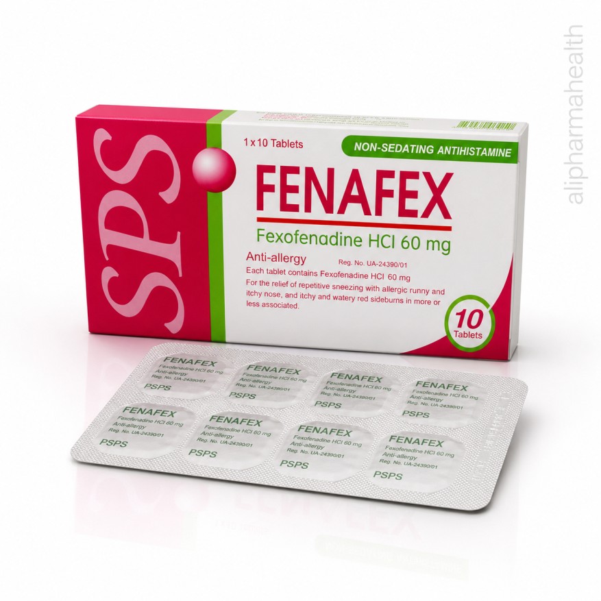 Fexofenadine Fenafex 60 mg 2 Boxes Fexofenadine Fenafex 60 mg 2 Boxes antihistamine tablets for allergies hay fever hives and itchy skin